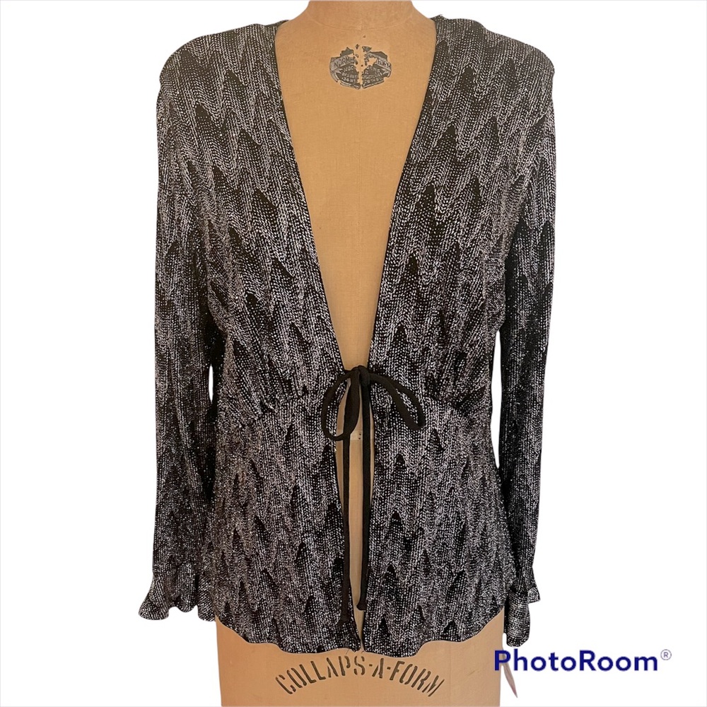 VTG NWT Glittery Light Jacket / Sweater - Fancy Formal Top - Vegas Style - Sz 14